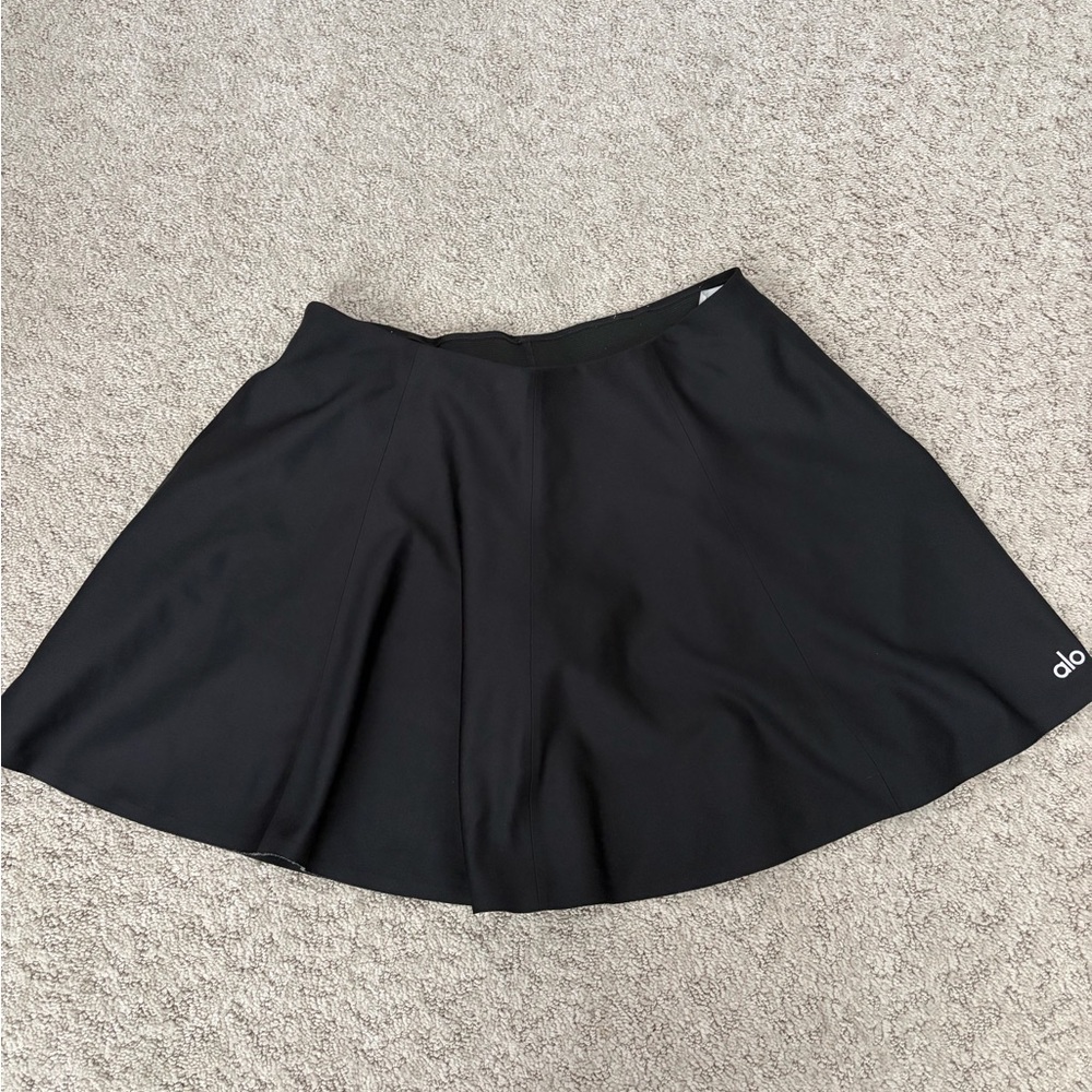 ALO Yoga Black Tennis Skirt